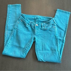 BULLHEAD Hermosa Super Skinny Jeans Turquoise Teal Color Size 1